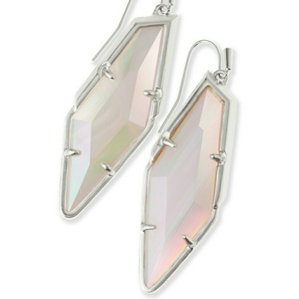 Kendra Scott Silver and Iridescent Earrings